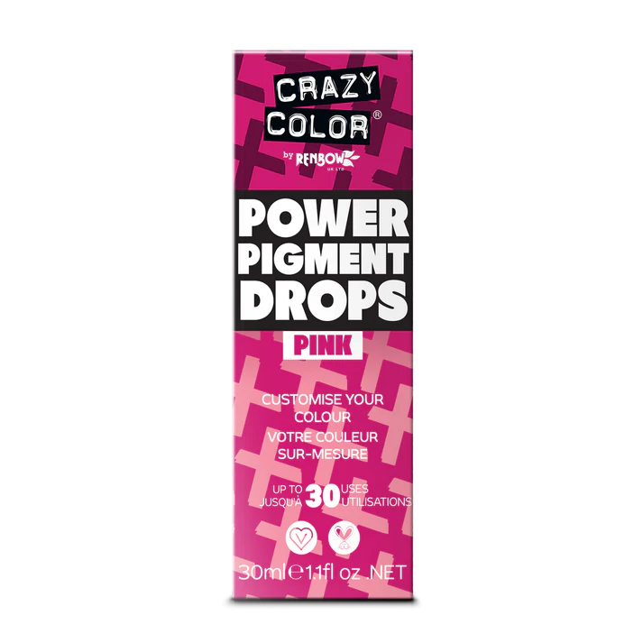 Pinke Pigmenttropfen PINK Power Pigment Drops von Crazy Color
