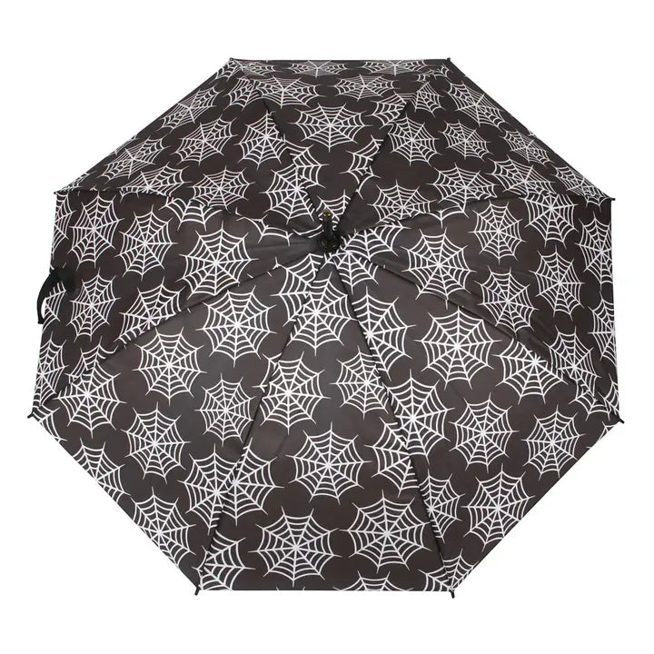 Regenschirm mit kleinen Spinnennetz
