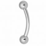 Banana piercing surgical steel silver Wildcat
