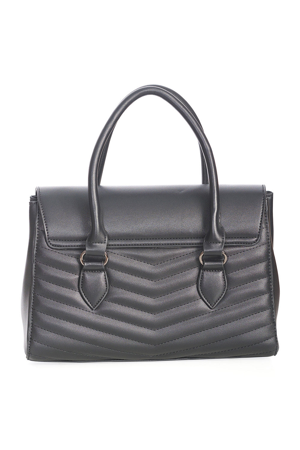 Schwarze Tasche GLOW OF THE CROSS Bag mit Pentagrammkreuzdetail von Banned