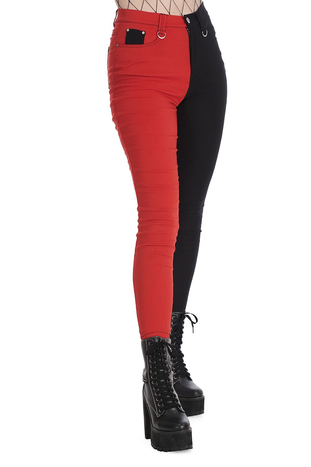 Baily Trouser Banned Hose schwarz – rot