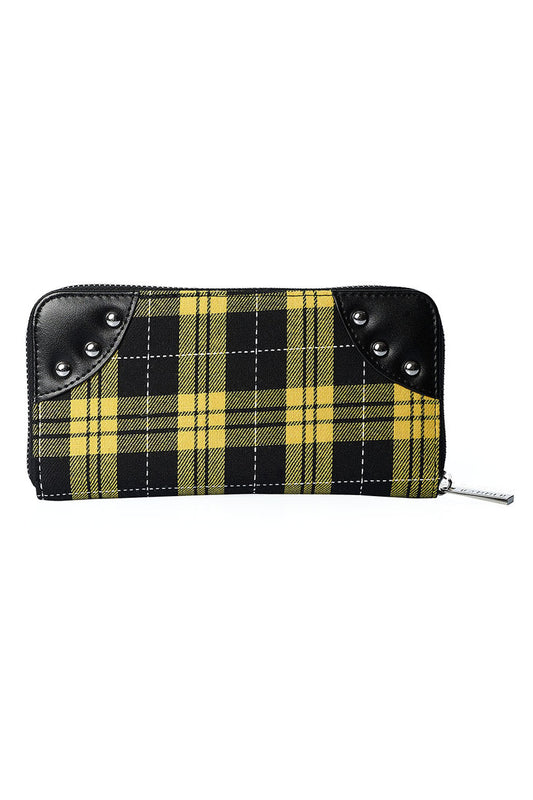Banned Geldbörse Gelb Tartan HANDCUFF WALLET