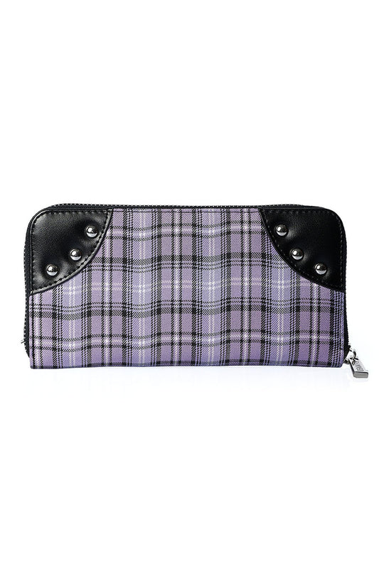Banned Geldbörse Lavender Tartan HANDCUFF WALLET
