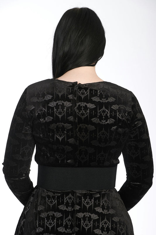 Schwarzer Taillengürtel FIRE ARMOUR Belt mit zwei geprägten Totenköpfen von Banned