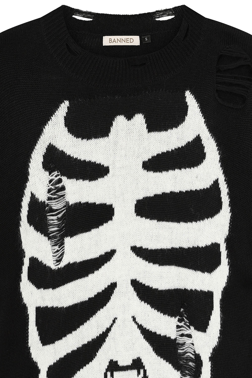 Schwarzes Kleid MELINOE Knit dress mit Rippenmuster von Banned