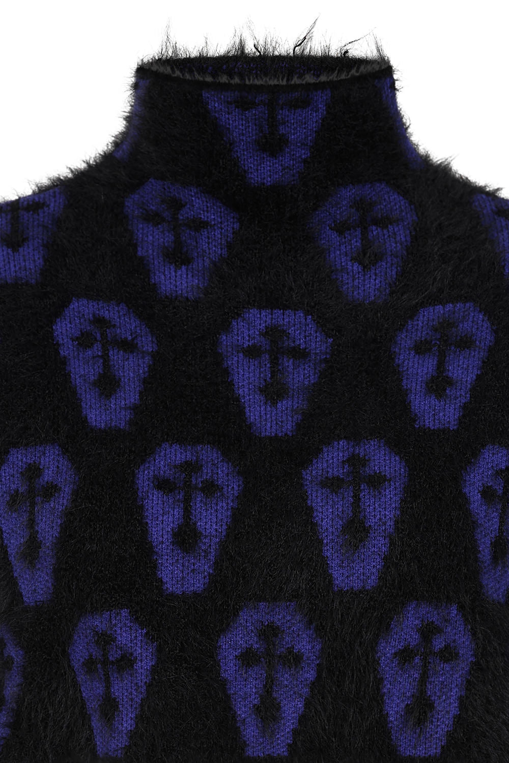 Schwarzer Pullover LYRIC JUMPER mit lilanen Särgen von Banned