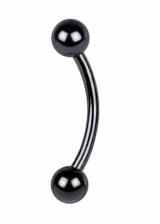 Bananen-Piercing Chirurgenstahl Schwarz Wildcat Colours Shop Hamburg