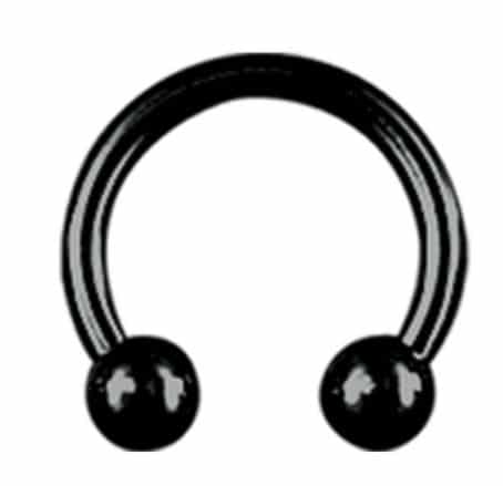 Hufeisen-Piercing Chirurgenstahl Schwarz Wildcat Colours Shop Hamburg