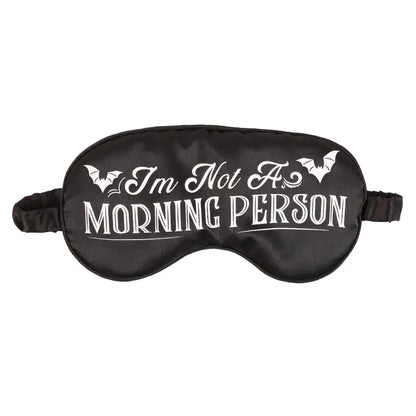 Schlafmaske aus Satin mit Aufdruck „I'm Not a Morning Person“