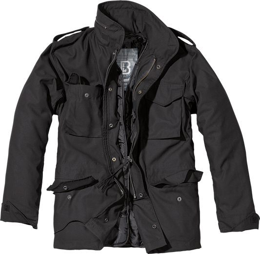 Schwarze Jacke M65 Fieldjacket Classic mit vielen Taschen und herausnehmbaren Innenfutter von von Brandit