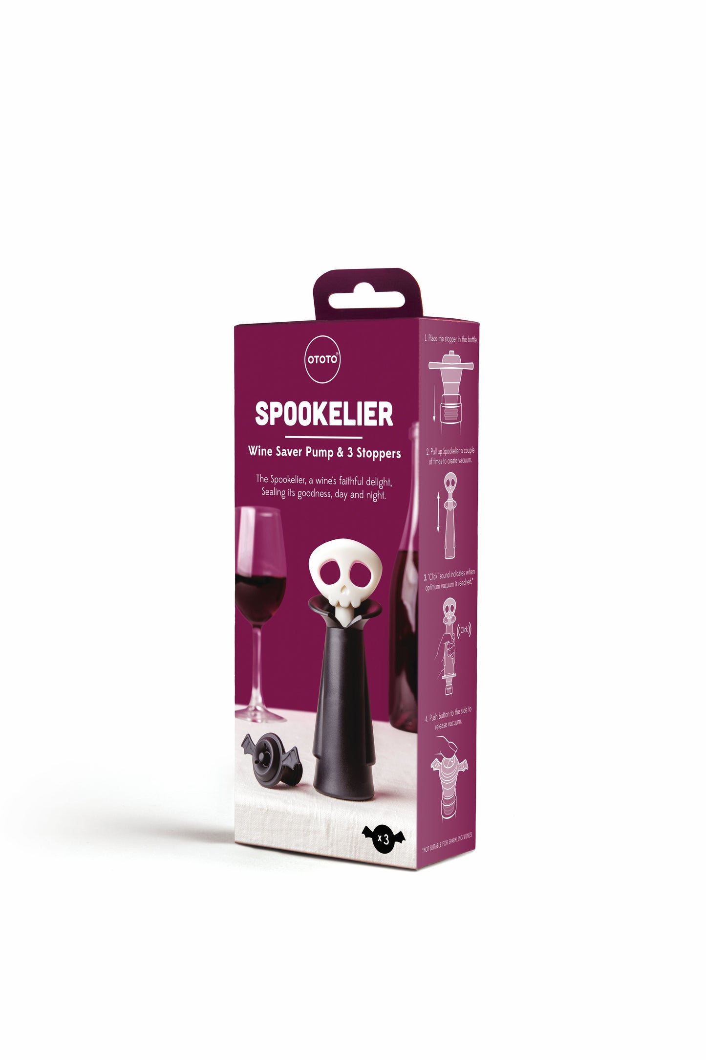 Weinpumpe und Flaschenverschluss Spookelier von ototo