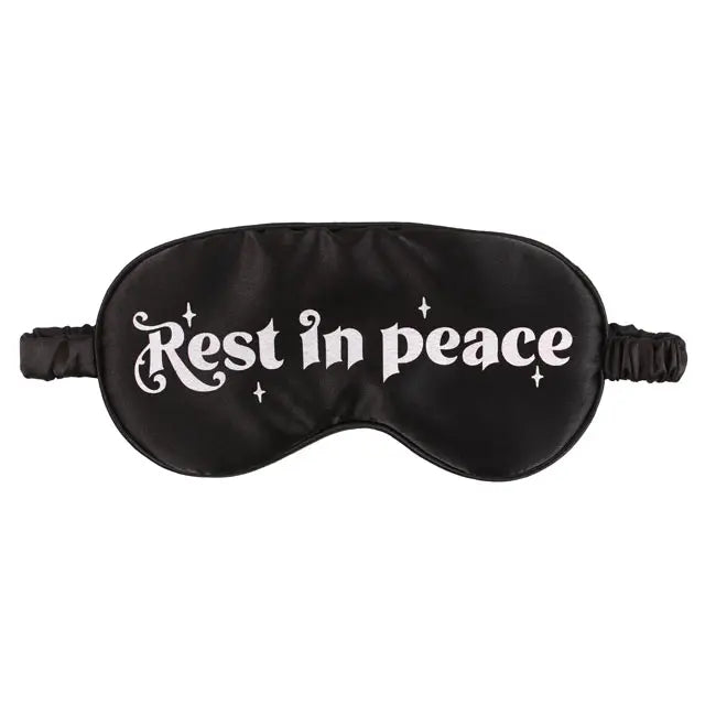 Gothic Rest in Peace Augenmaske aus Satin
