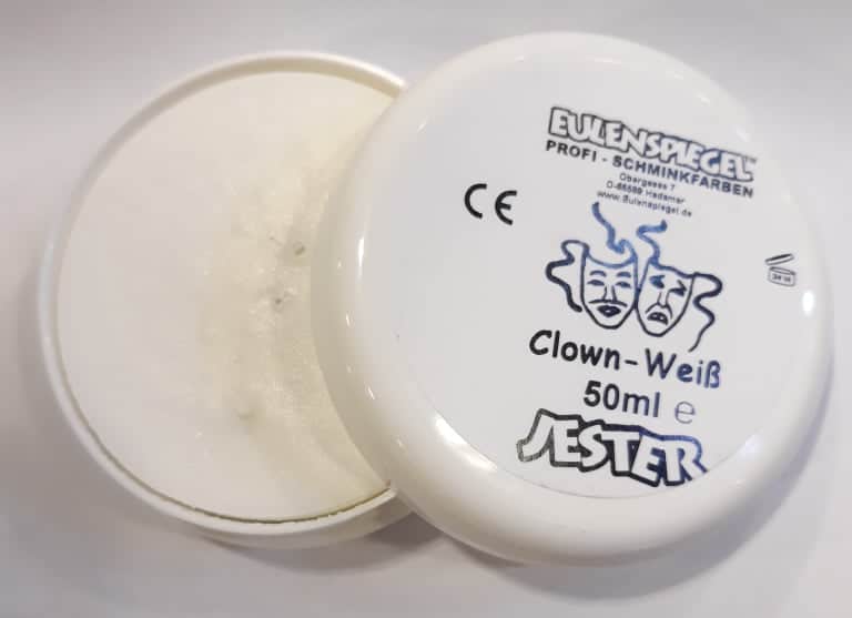 Eulenspiegel Clownweiß Creme Make-Up