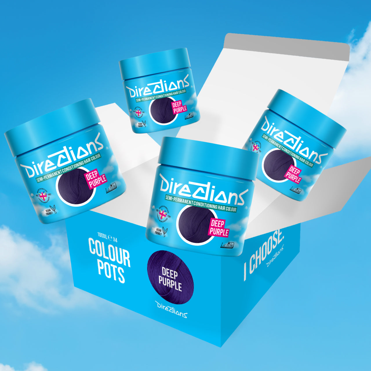 4 er SPARBOX DEEP PURPLE Haartönung Directions