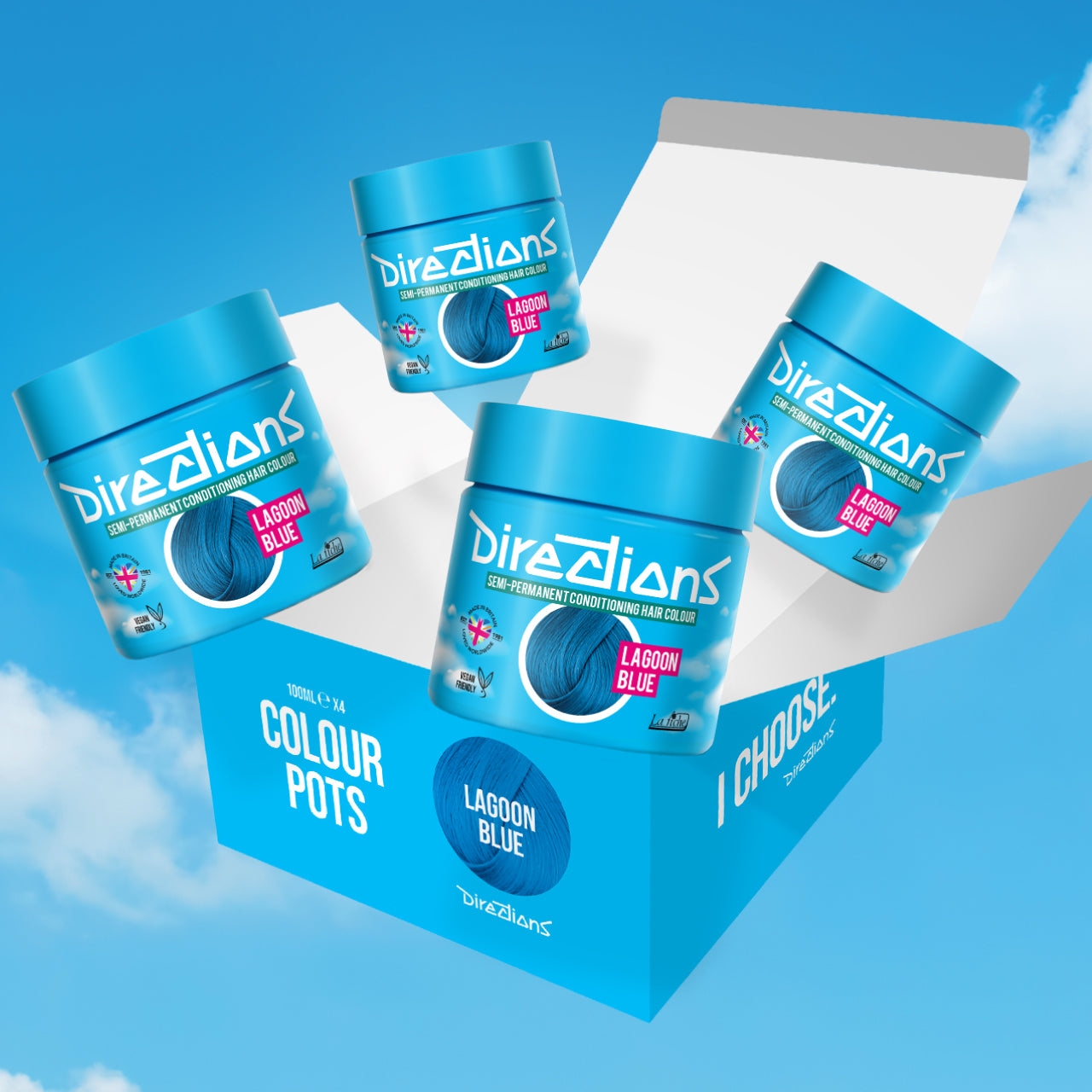 4 er SPARBOX LAGOON BLUE Haartönung Directions