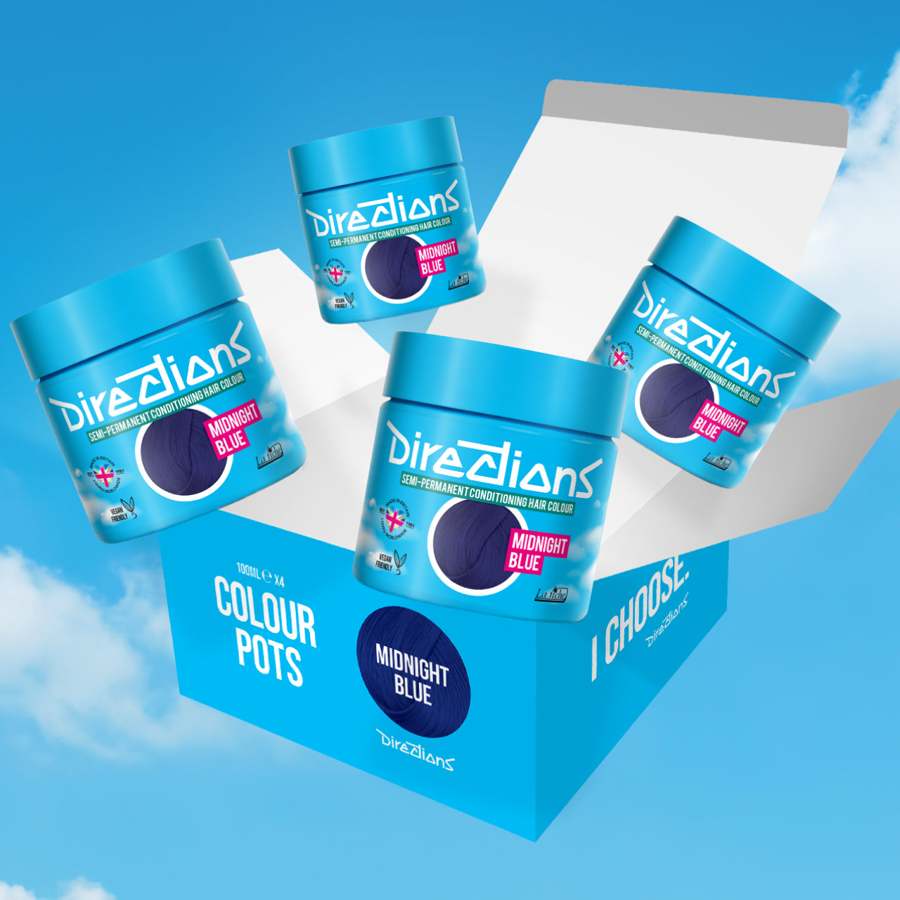 4 er SPARBOX MIDNIGHT BLUE Haartönung Directions
