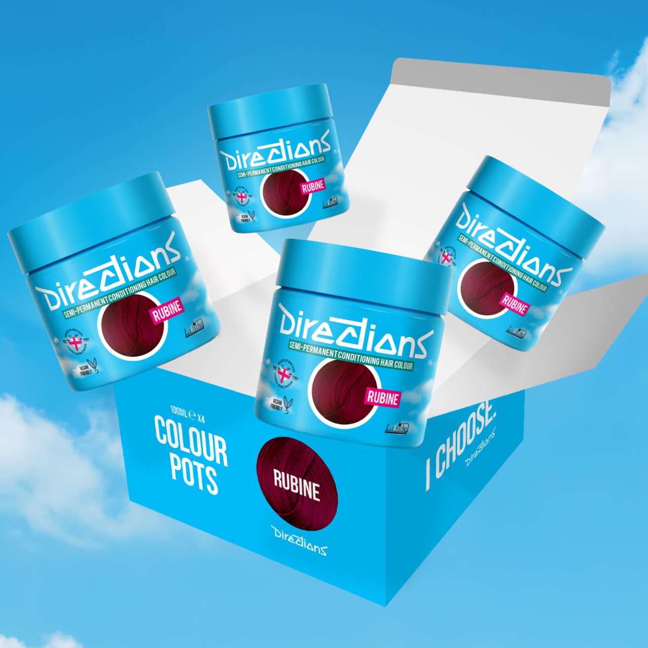 4 er SPARBOX RUBINE Haartönung Directions