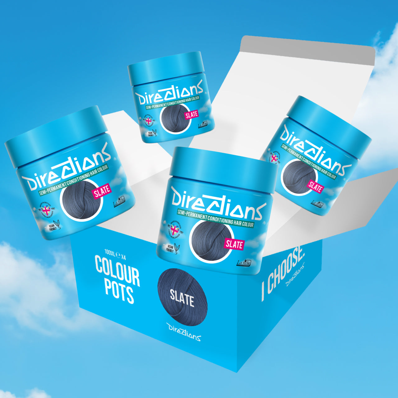 4 er SPARBOX SLATE Haartönung Directions