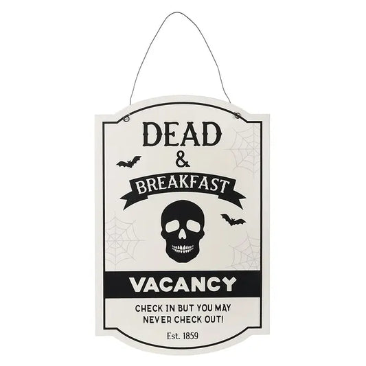 Halloween Schild „Dead and Breakfast“  30 cm