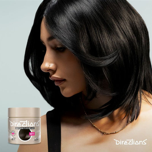 semi-permanente Haartönung Onyx in dem Farbton Tiefschwarz von Directions