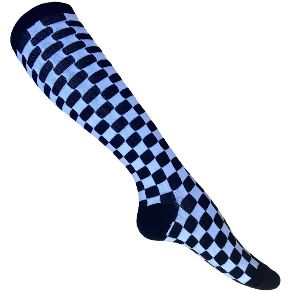 Lange Socken Karo weiß