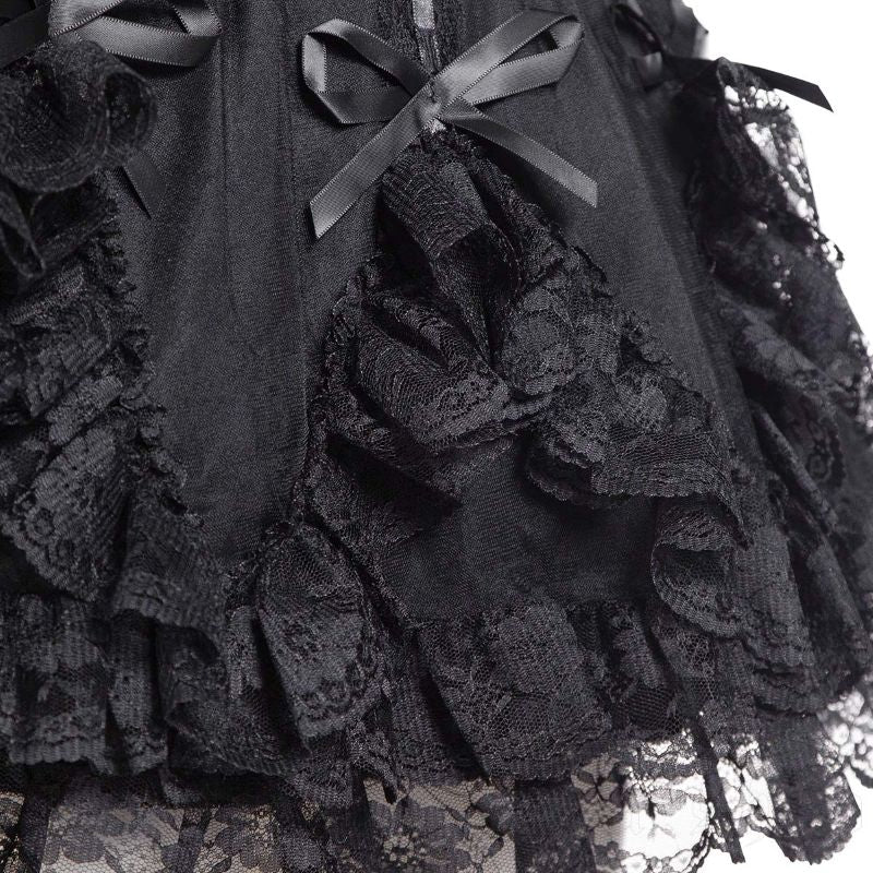 Kurzer Rock Le Fleur Noire Puffed Skirt mit Schleifendetails von RNG