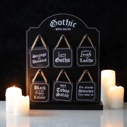 Gothic Mini Signs Black