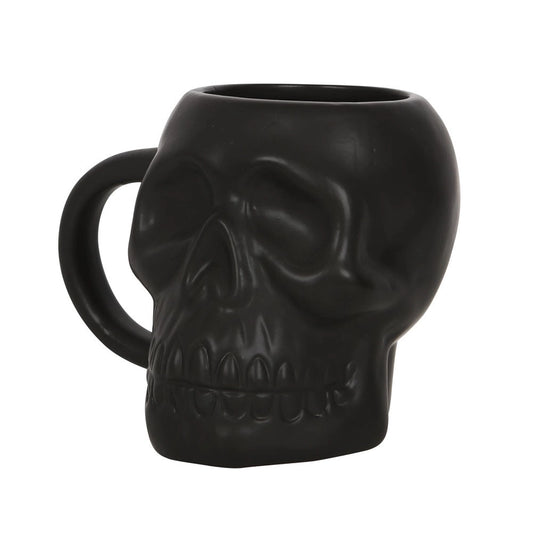 Mattschwarze Totenkopf-Tasse