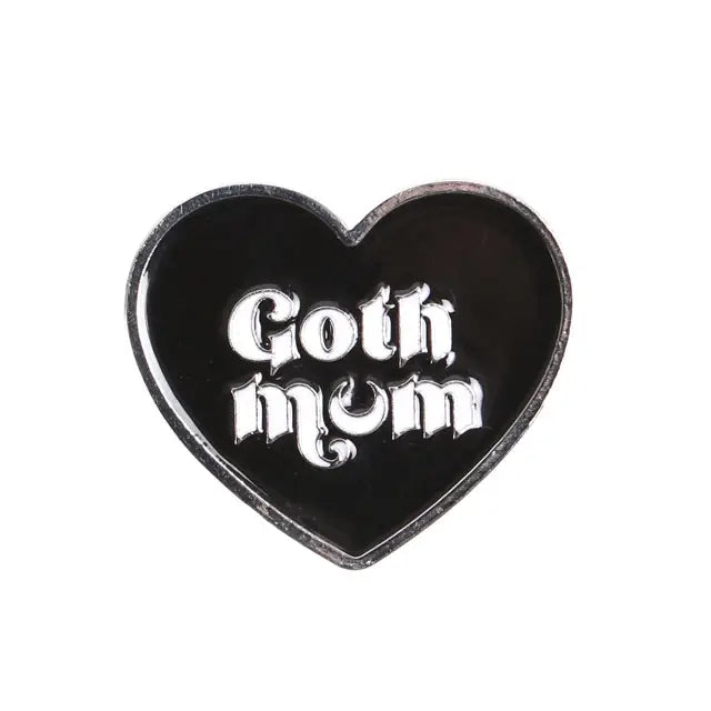Enamil Pin Anstecker Goth Mum