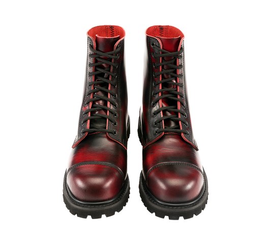 Red Rub Off Phantom 10 Eye Boots Brandit Lederstiefel 