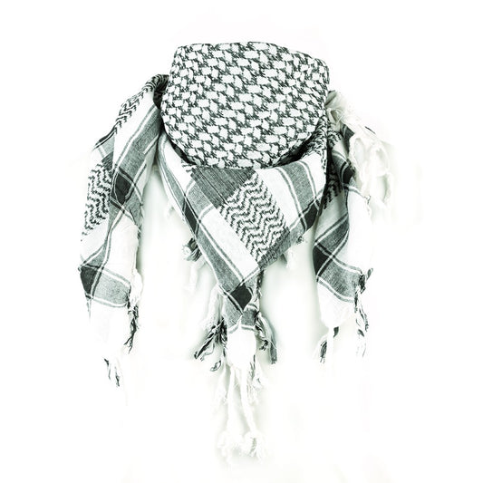 Weiches Pali Tuch in Weiß/Schwarz