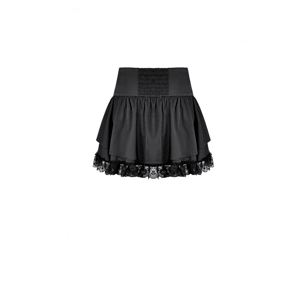 Schwarzer Mini-Rock Occult Gaze Skirt mit Monsteraugen-Detail von Dark In Love