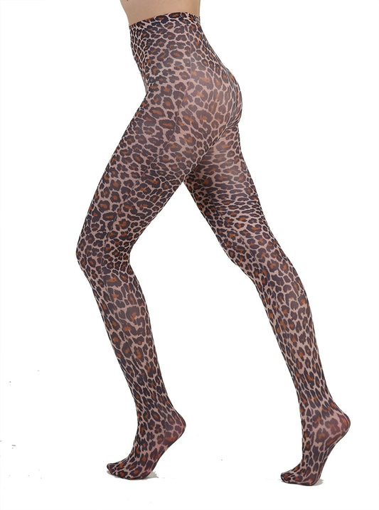 Nylonstrumpfhose Natural Leopard Printed Tights mit natürlichem Leopardenmuster von Pamela Mann