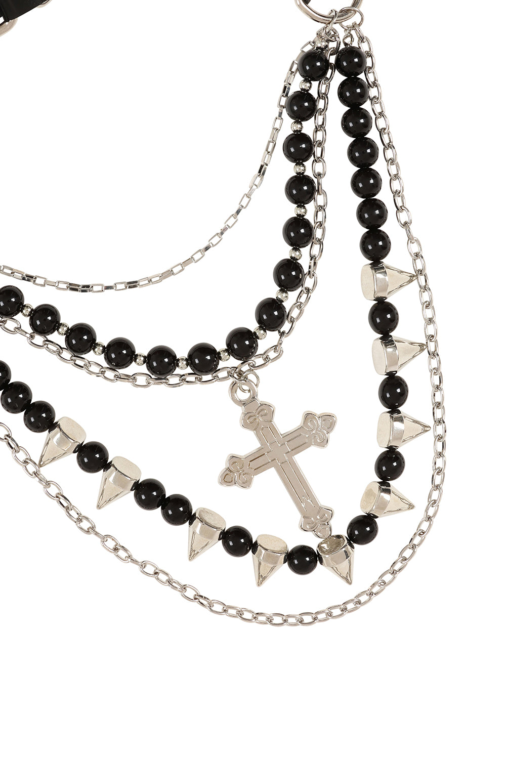 Schwarzes Halsband DARK DIVINE CHOKER mit Kreuzanhänger von Banned