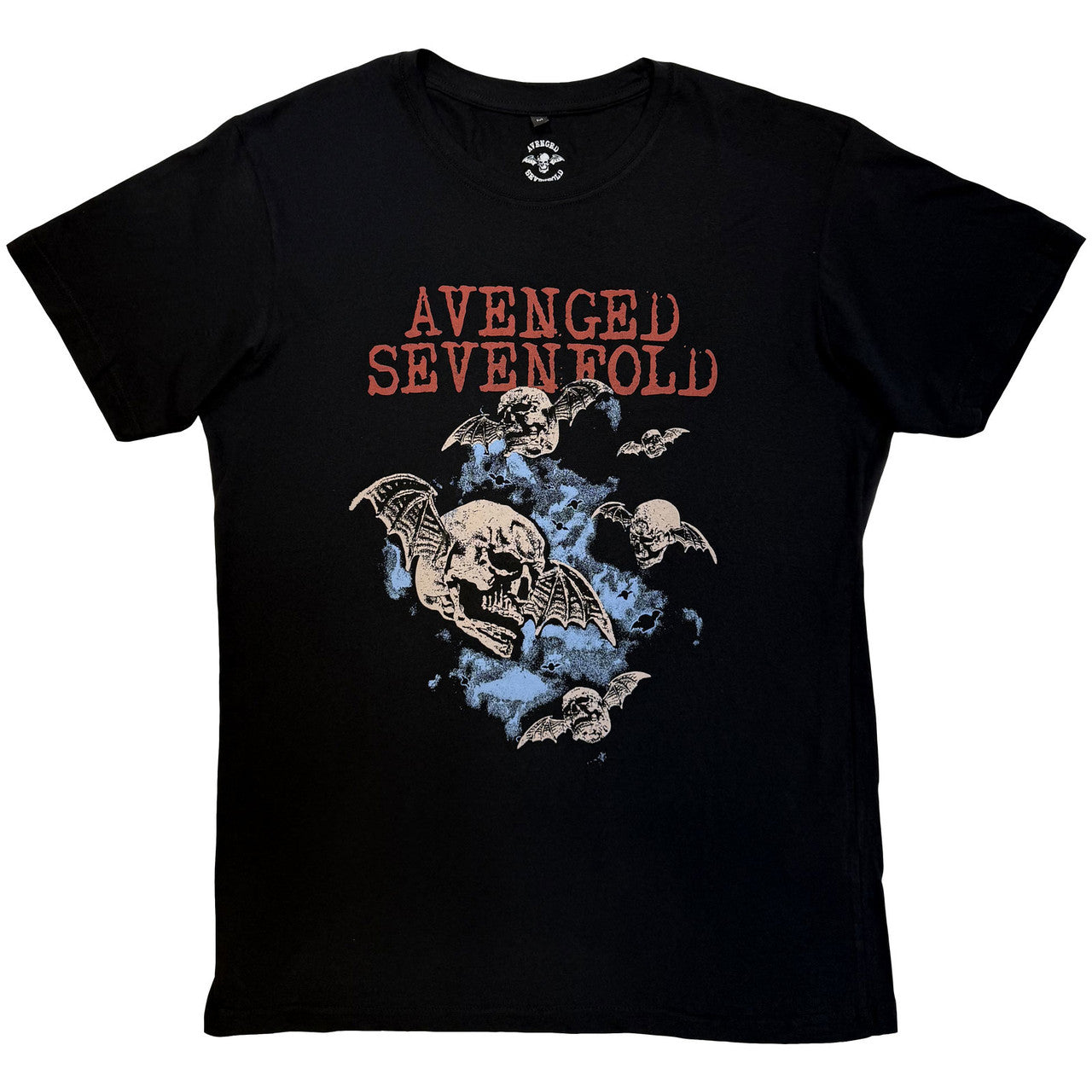 Lizensiertes Avenged Sevenfold Night Bats Bandshirt mit Fledermausschädelprint