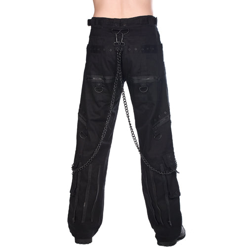 Schwarze Hose Chain Trousers mit Ketten und Zierreißverschlüssen von Black Pistol