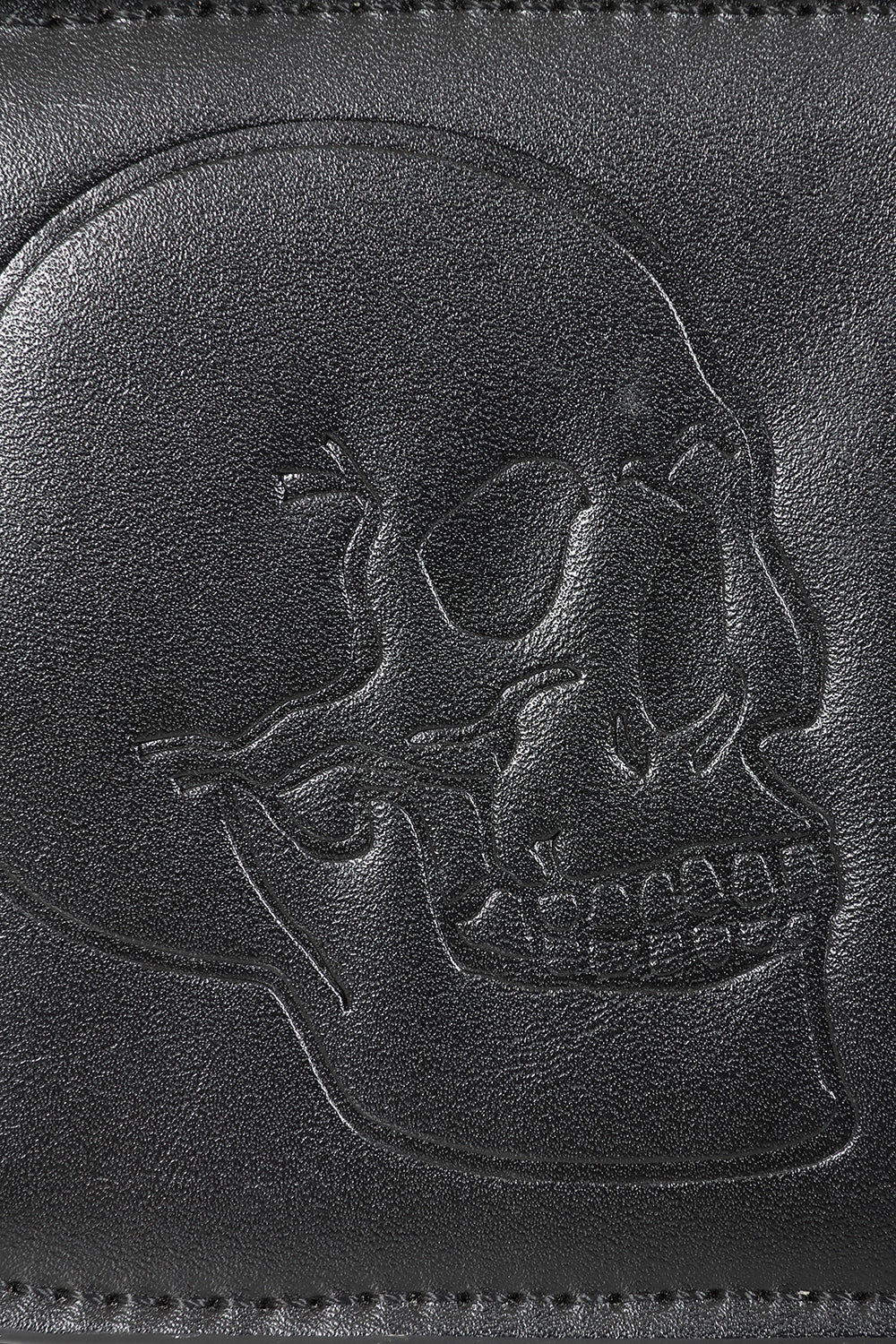 Schwarze Tasche Twin Terror Shoulder Bag mit abnehmbarer kleiner Tasche und Schädelprägung von Banned 