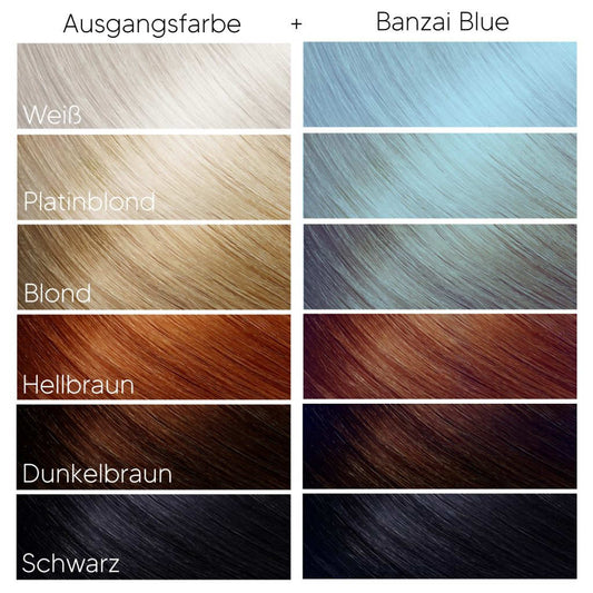 Farbkarte mit Färbebeispielen