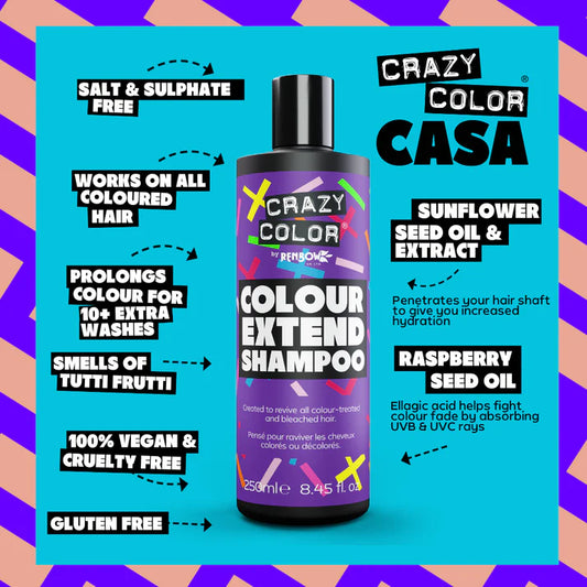 Pflegeshampoo EXTEND für gefärbtes Haar von Crazy Color
