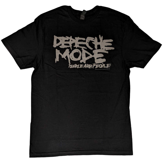 Lizensiertes Depeche Mode People Are People Bandshirt mit braunen Schriftzügen