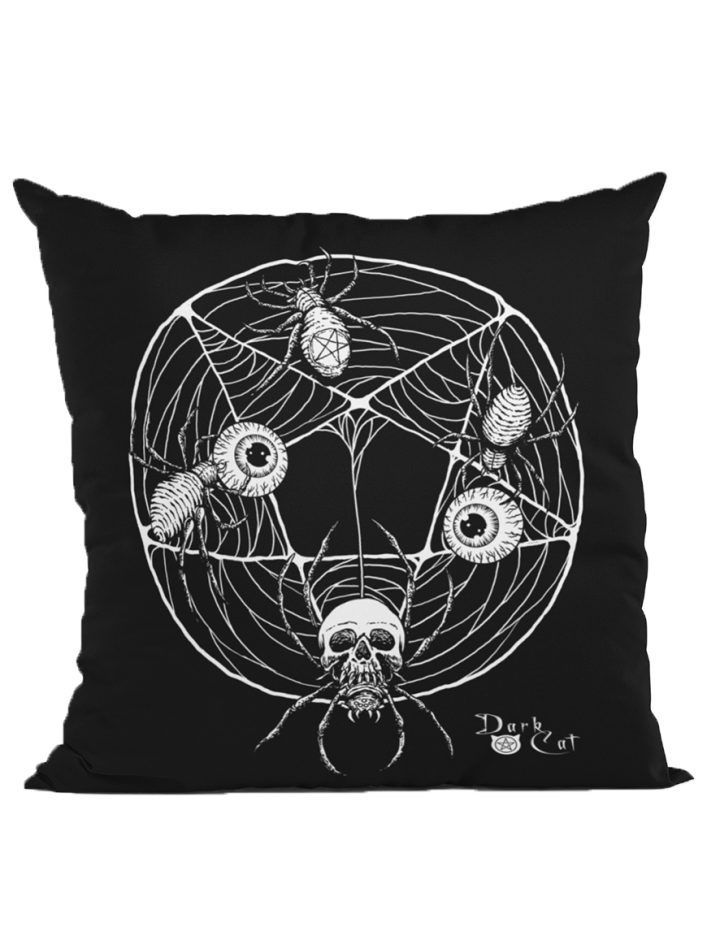 Dark Cat Web Pentacle Kissenbezug 40x40cm Colours Shop Hamburg