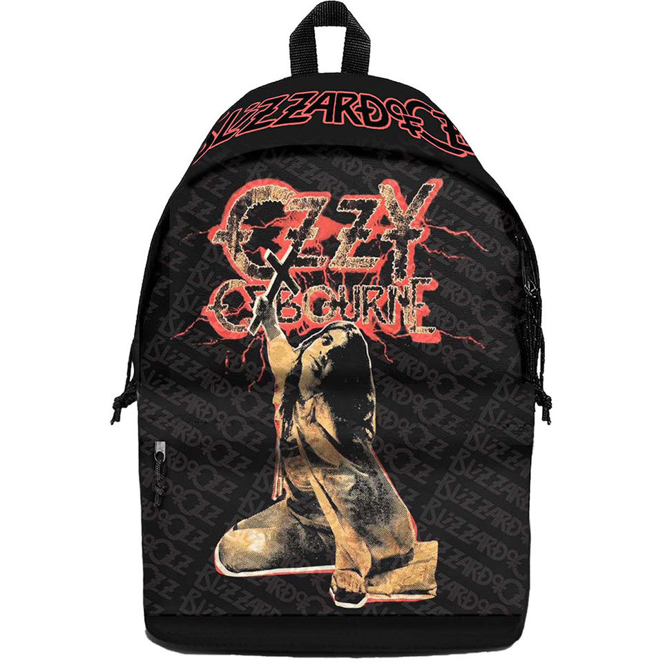 Schwarzer Rucksack Ozzy Osbourne Blizzard Of Oz Backpack mit großem Print