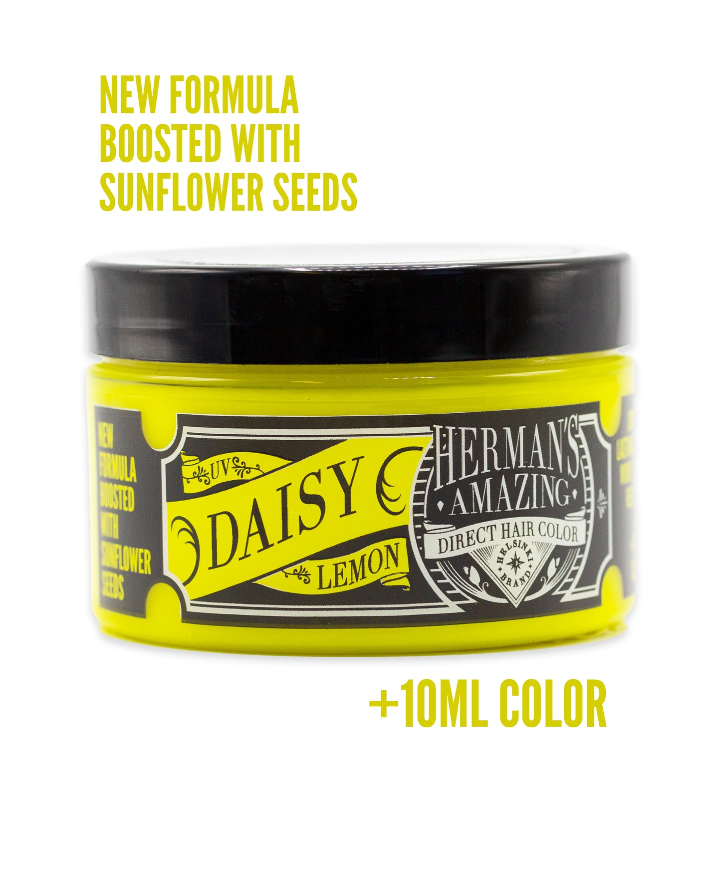 semi-permanente Haartönung UV DAISY YELLOW in dem Farbton Neongelb von Herman's Amazing