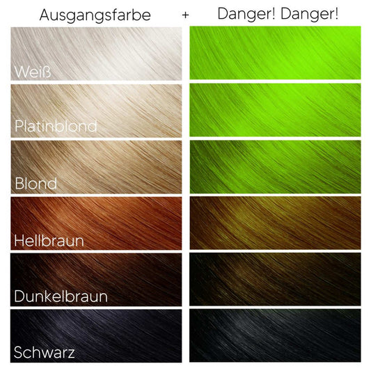 Farbkarte mit Färbebeispielen