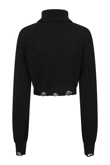 Schwarzer Pullover ELYSIA JUMPER von Banned