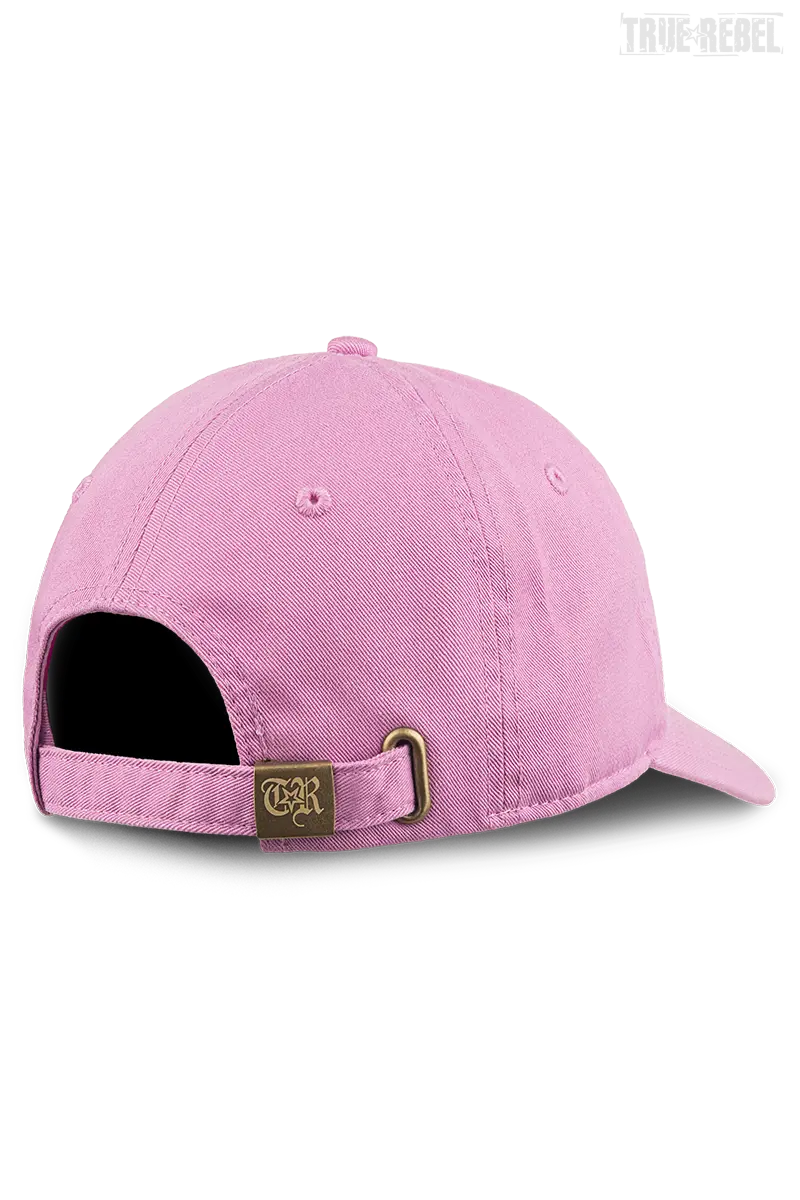 Pinke Kappe FCK NZS Cap Lilac mit kleiner, dunkelpinker Stickerei von True Rebel