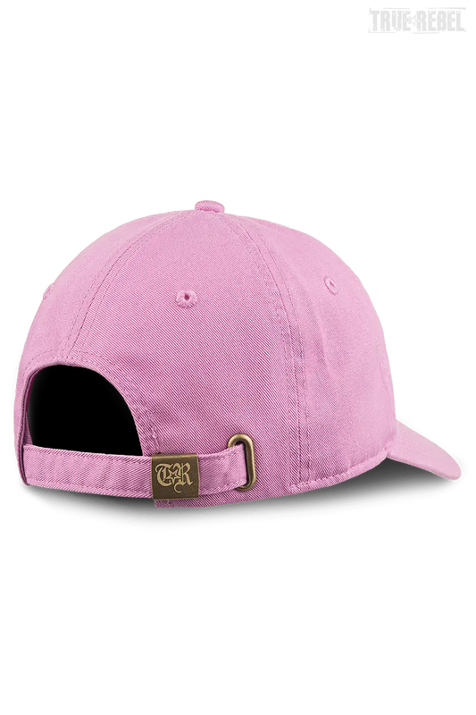 Pinke Kappe FCK NZS Cap Lilac mit kleiner, dunkelpinker Stickerei von True Rebel
