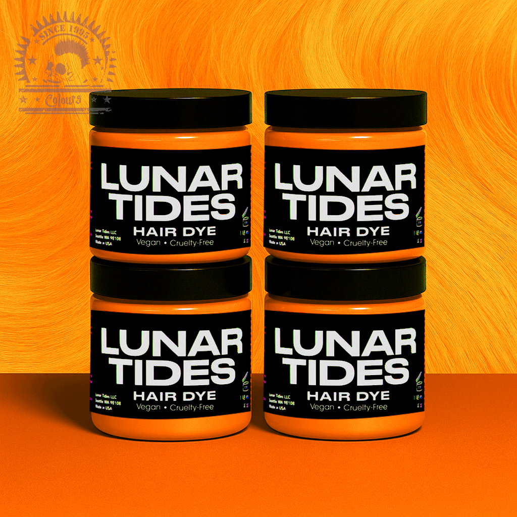 semi-permanente Haartönung 4er-Sparset FIRE OPAL in dem Farbton Gelborange von Lunar Tides