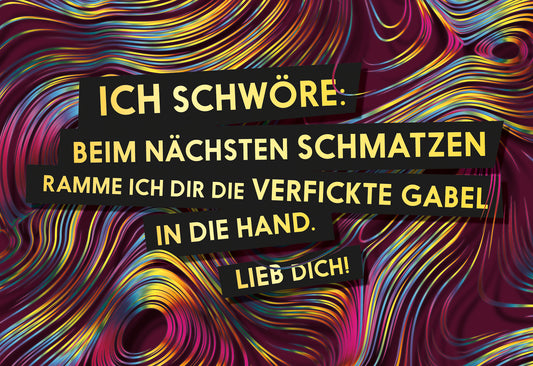 Schmatzen Fck You Card