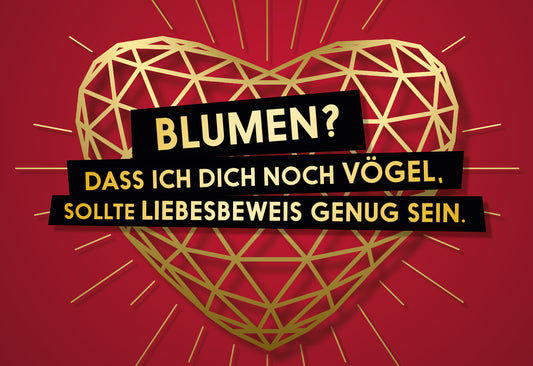 Blumen? Wir vögeln! Fck You Card